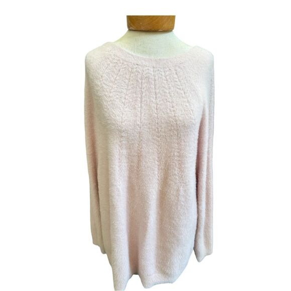 Chico’s Soft Pink Knit Pullover Sweater – Size 3 (XL/16) - Picture 4 of 6